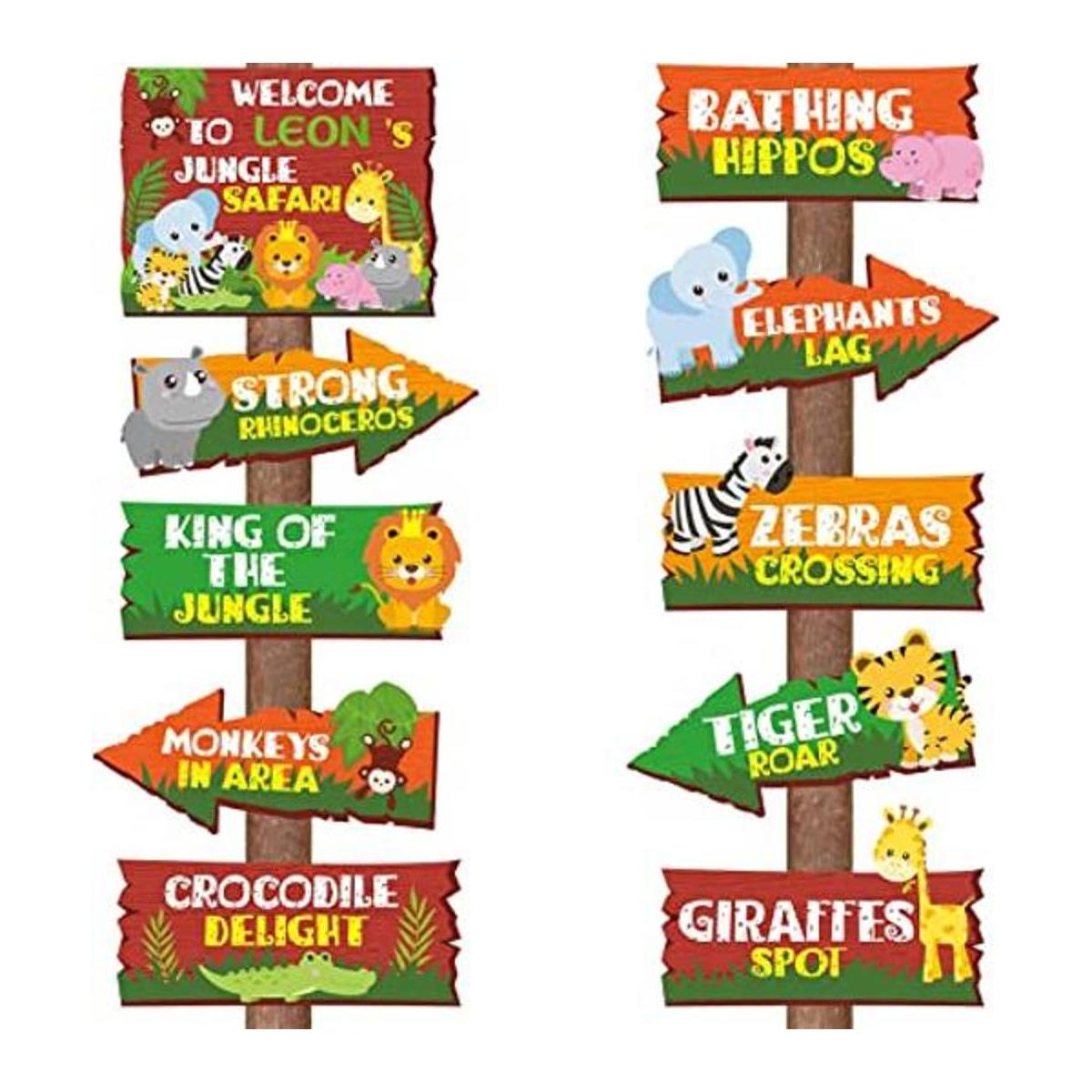 20 carteles de fiesta de safari en la selva para