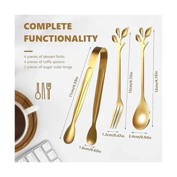 Cucharas de café de hoja mini pinzas para servir y