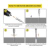 B BOSI TOOLS Juego de 12 extractores de tornillos dañados