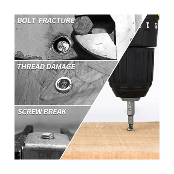 B BOSI TOOLS Juego de 12 extractores de tornillos dañados