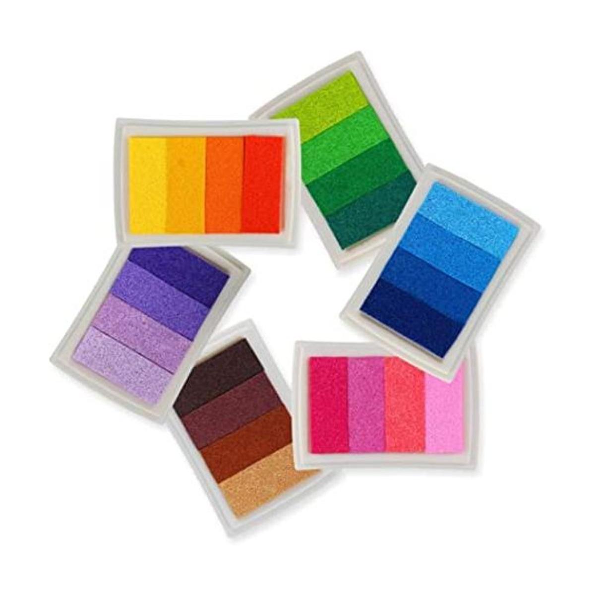 PMLAND Juego de 6 almohadillas de tinta para sellos de