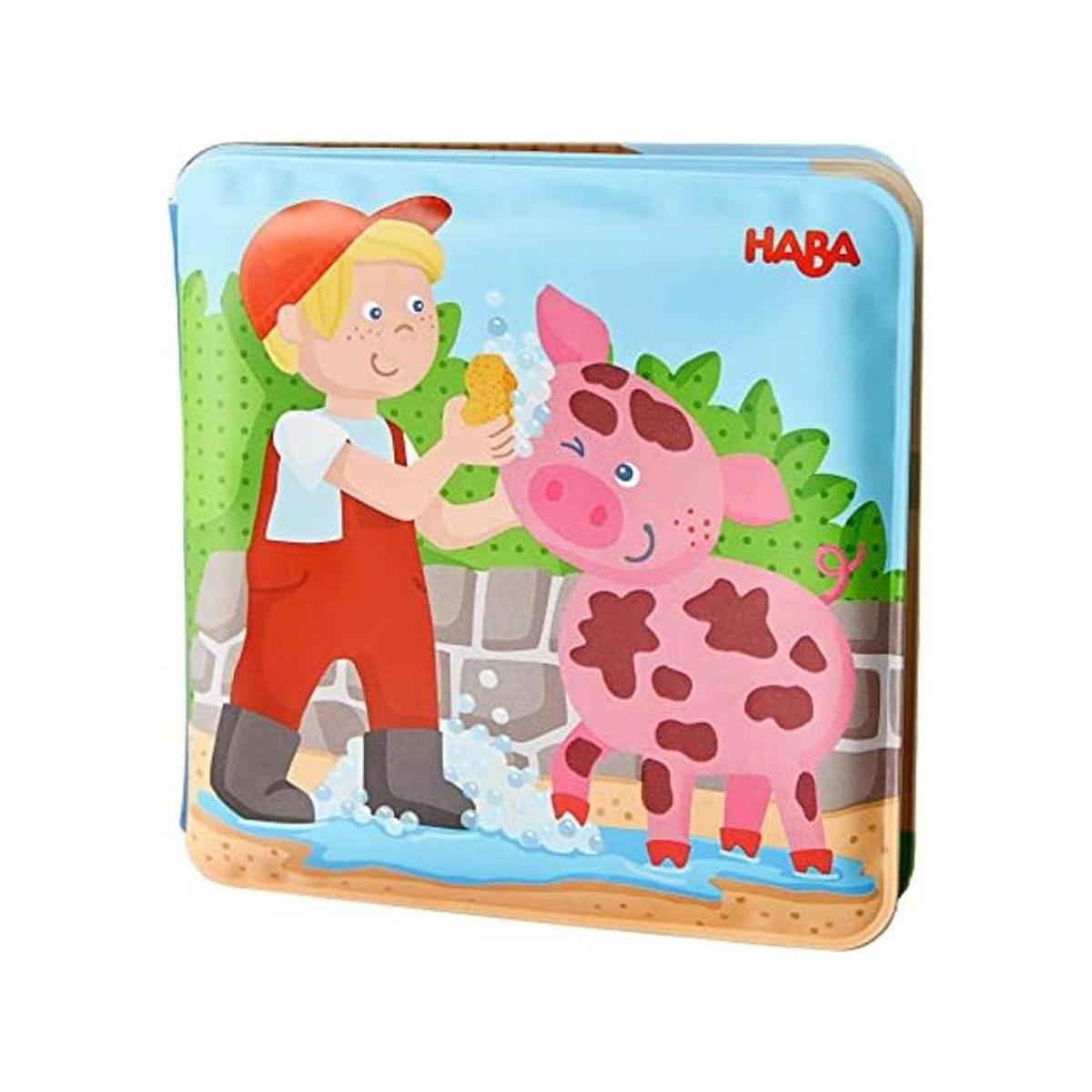 HABA Animal Wash Day Libro de baño mágico Limpiar con