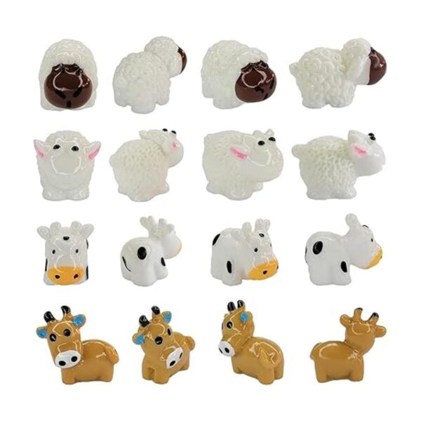 JKanruh 40 piezas de mini animales de resina en miniatura_2