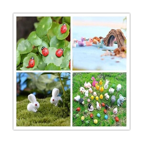 Kbraveo Juego de 45 piezas de mini animales de adorno en