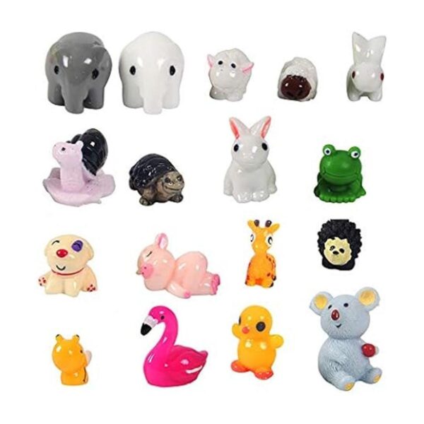 Kbraveo Juego de 45 piezas de mini animales de adorno en