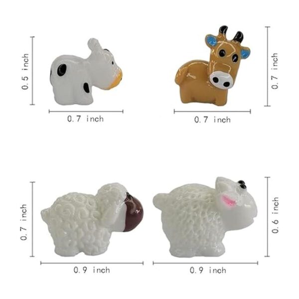 JKanruh 40 piezas de mini animales de resina en miniatura_3