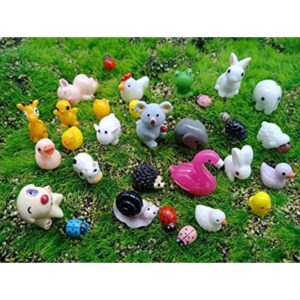 Kbraveo Juego de 45 piezas de mini animales de adorno en