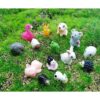 Kbraveo Juego de 45 piezas de mini animales de adorno en
