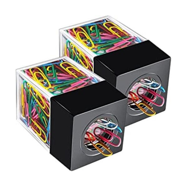 2 cajas dispensadoras de clip de papel magnético con 200_1