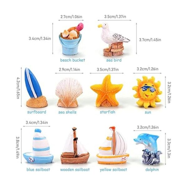 10 piezas de figuras de jardín de hadas accesorios en
