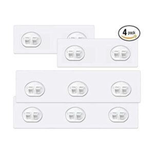 Paquete de 4 ganchos adhesivos para ducha 2 tipos de