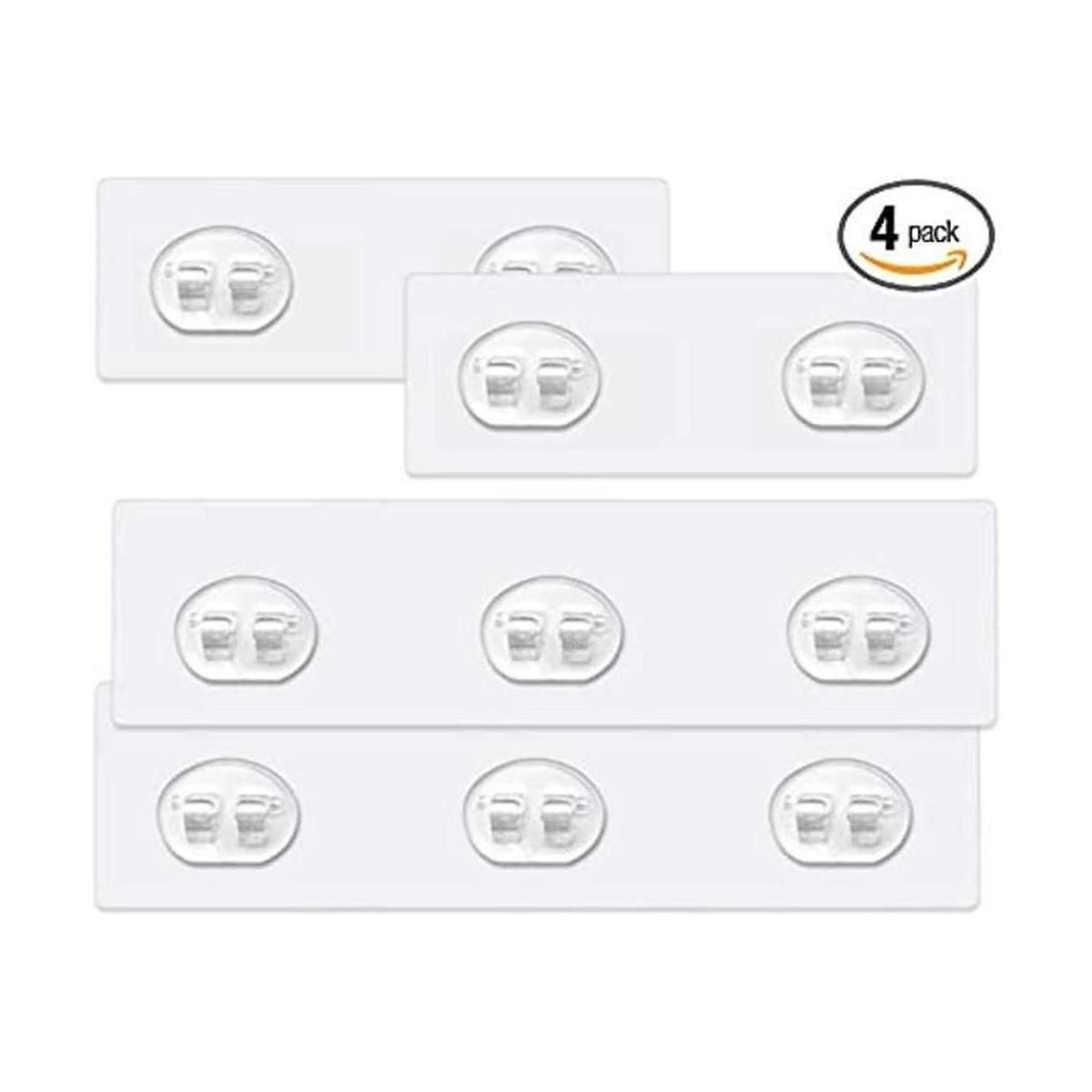 Paquete de 4 ganchos adhesivos para ducha 2 tipos de
