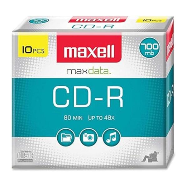 Maxell MAX648210 CD grabable CDR 40x 700 MB paquete de_5