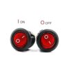 Red Light SPST Interruptor basculante redondo de 3 pines_3