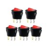 Red Light SPST Interruptor basculante redondo de 3 pines_1