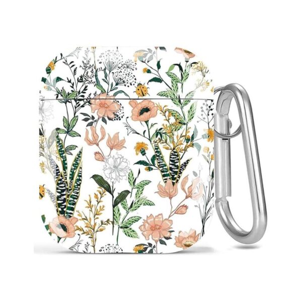 Olytop Funda para AirPods con diseño de flores y_1