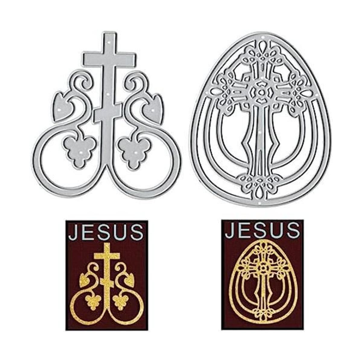 Troqueles de fondo de cruz de metal para hacer tarjetas