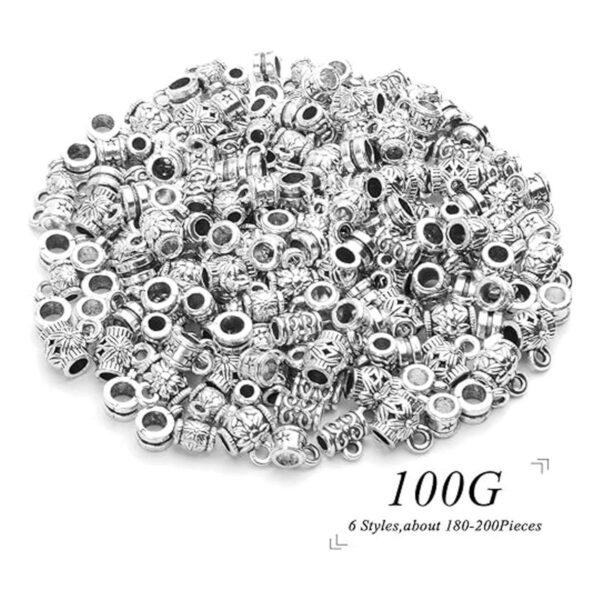 Cuentas de plata tibetana de 3.53 oz 120 a 220 piezas_3
