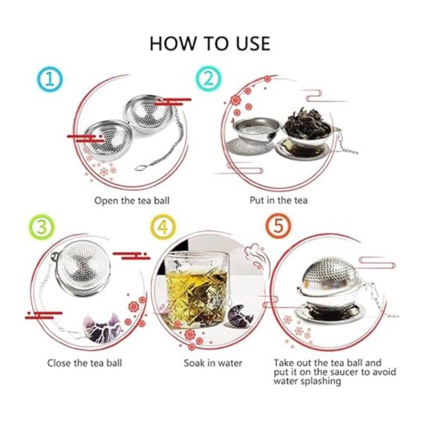 Infusor de té bola de té de malla de acero inoxidable 304