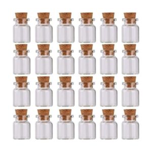 MaxMau 24 juegos de botellas pequeñas de vidrio de 0.2 fl_1