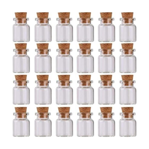 MaxMau 24 juegos de botellas pequeñas de vidrio de 0.2 fl_1