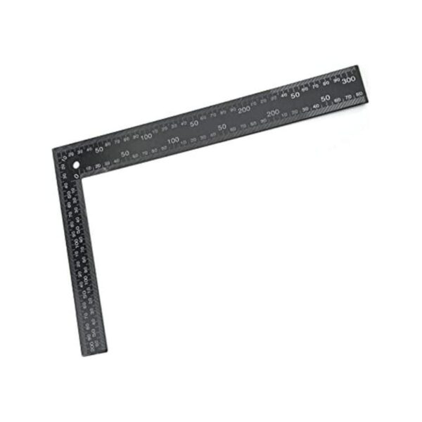 Utoolmart Regla de ángulo recto regla de acero al carbono
