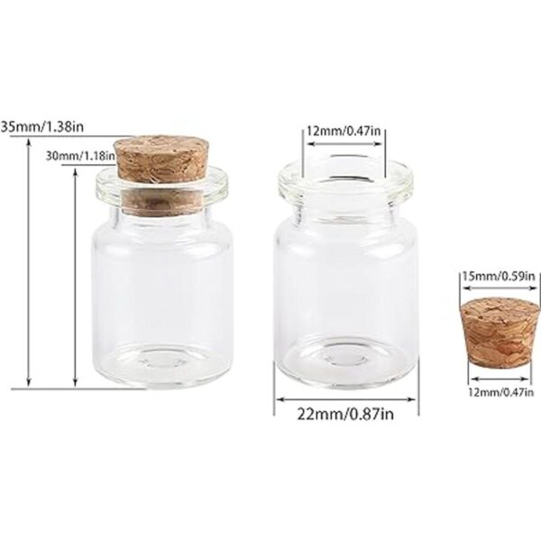 MaxMau 24 juegos de botellas pequeñas de vidrio de 0.2 fl_2