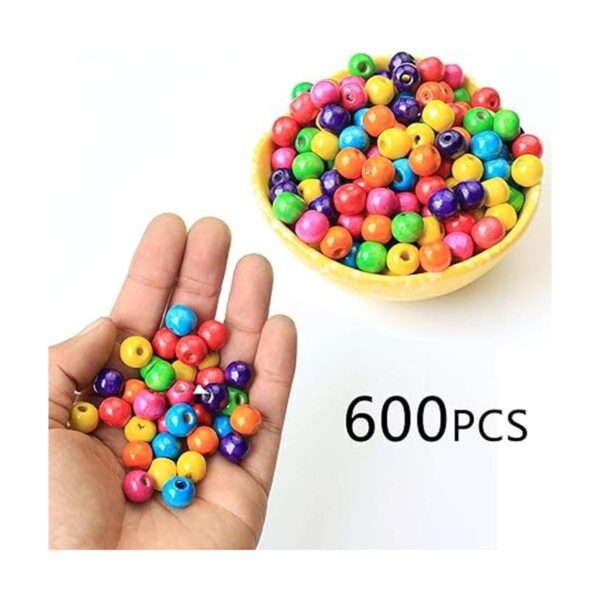 ToBeIT 600 cuentas de madera de colores surtidos de 0.394