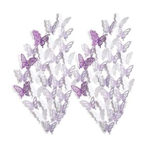 120 calcomanías 3D de mariposa para decoración de pared 3