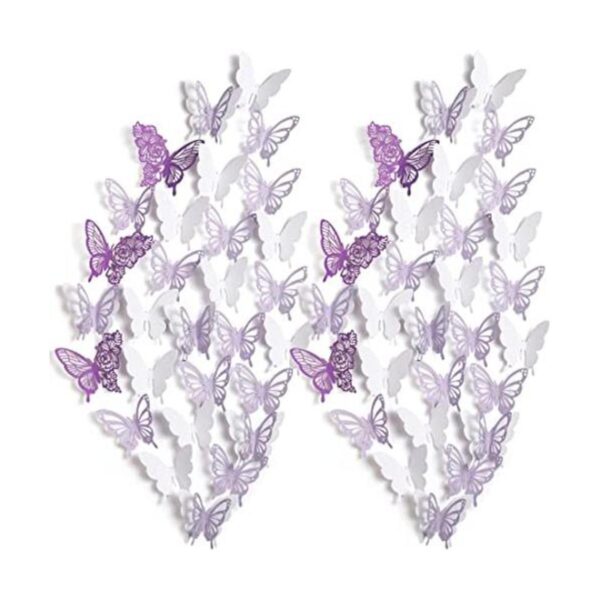 120 calcomanías 3D de mariposa para decoración de pared 3