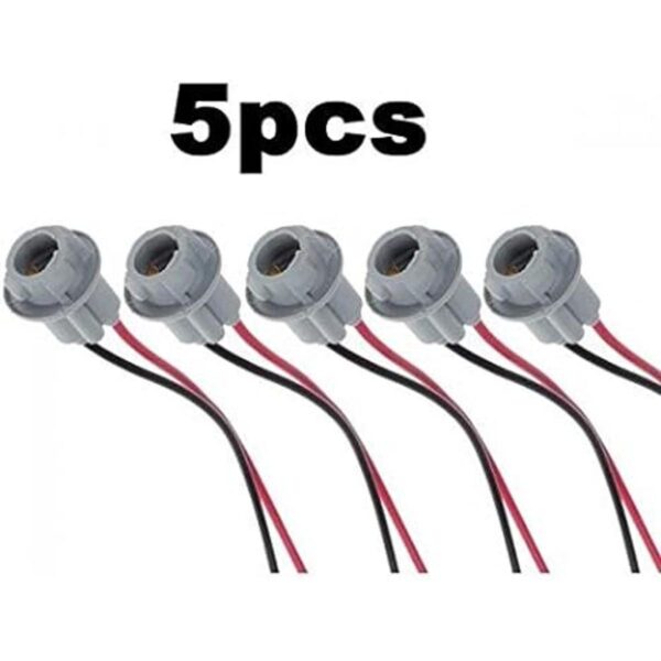 komas 5 Pcs T10 Plug arnés de cableado de sockets extened_2
