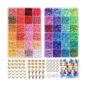 QUEFE Kit de 4800 cuentas de arcilla para hacer pulseras