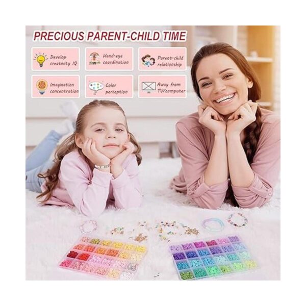 QUEFE Kit de 4800 cuentas de arcilla para hacer pulseras