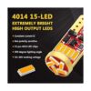 Phinlion Bombilla LED de 194 LED de color amarillo ámbar_2