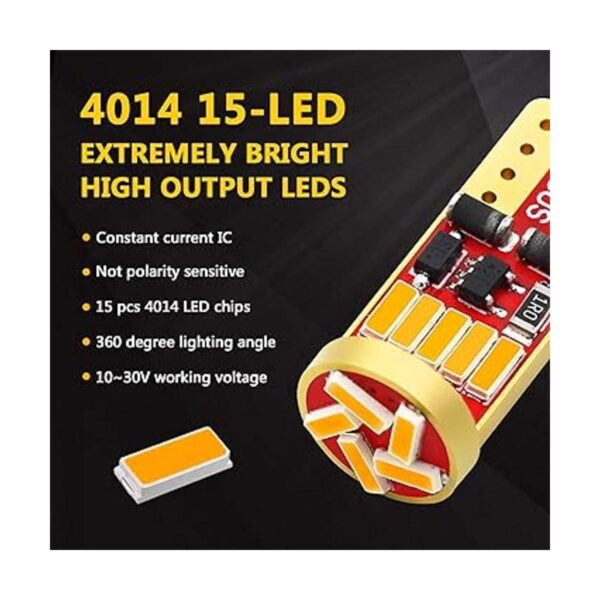 Phinlion Bombilla LED de 194 LED de color amarillo ámbar_2