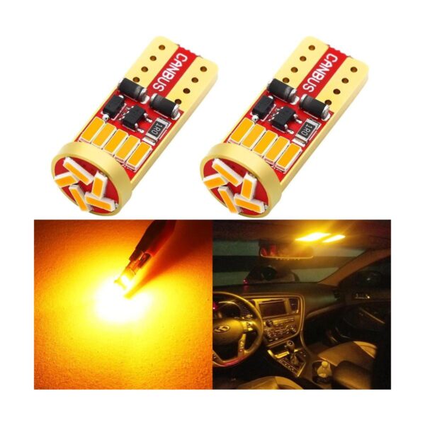 Phinlion Bombilla LED de 194 LED de color amarillo ámbar_1