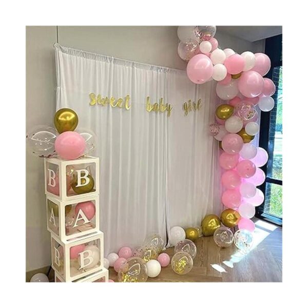 Globos de oro rosa y blanco globos de látex de confeti_6