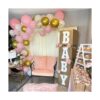 Globos de oro rosa y blanco globos de látex de confeti_5