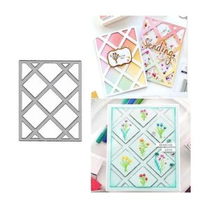 Troqueles de metal con marco rectangular de diamante_1