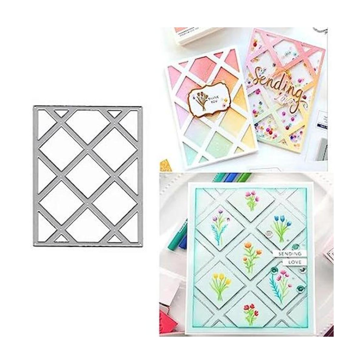 Troqueles de metal con marco rectangular de diamante