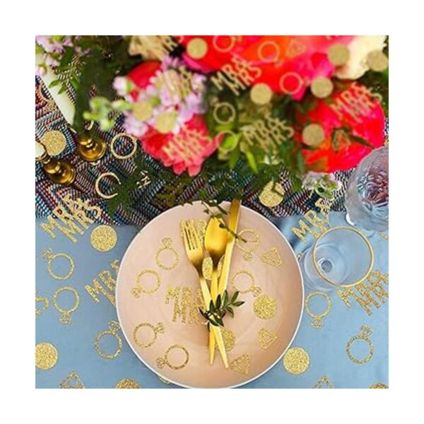 220 piezas de confeti dorado para mesa de boda Mr and Mrs