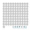 100 cuentas espaciadoras de bolas de cristal plateado de