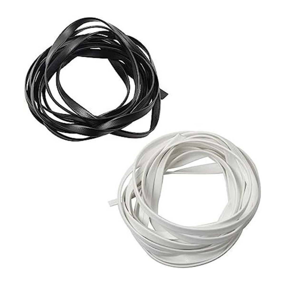 PZRT Cordón plano de piel sintética de 4 yardas de largo