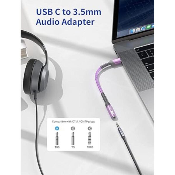 JSAUX Adaptador USB tipo C a conector de auriculares_2