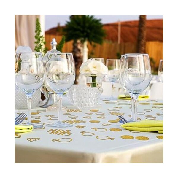 220 piezas de confeti dorado para mesa de boda Mr and Mrs