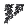 GORGECRAFT 2 pares de parches de flores negras apliques