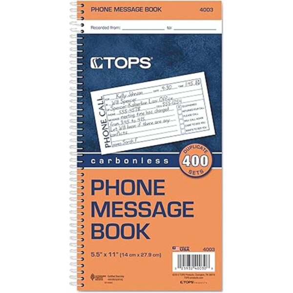 TOPS Libro de formularios de mensajes telefónicos_2