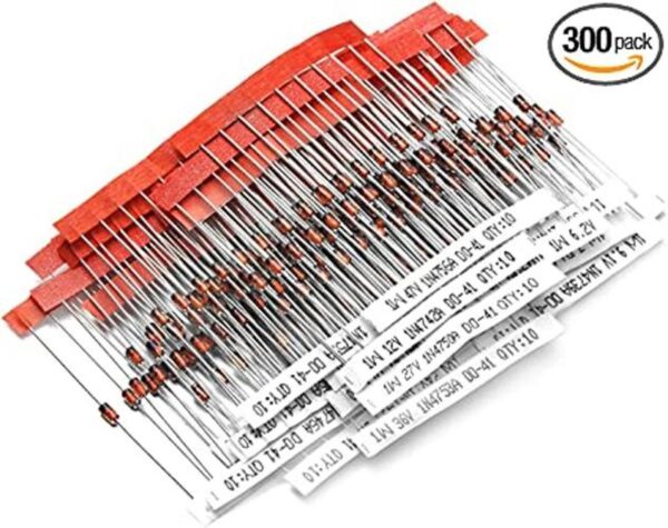 Chanzon Kit surtido de 300 piezas de diodo Zenener de 1 W_1
