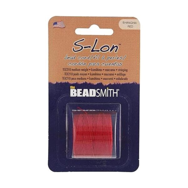 The Beadsmith Cordón SLon 18 Shanghai Color Rojo