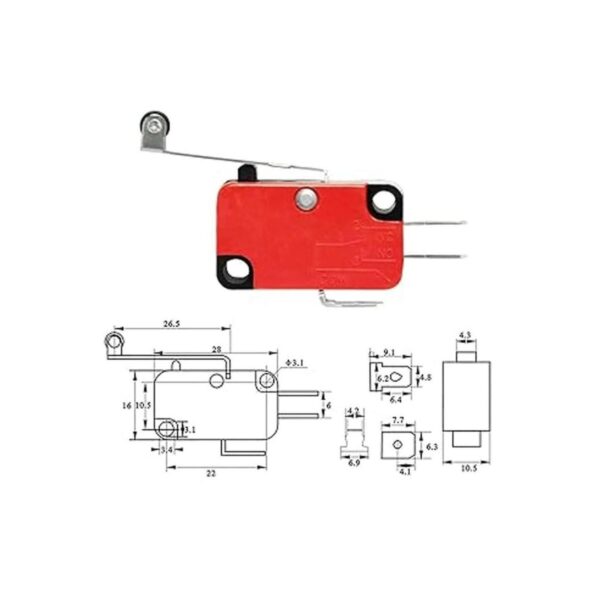 hiletgo 2pcs V156 1 C25 Límite Switch SPDT Switch de_4